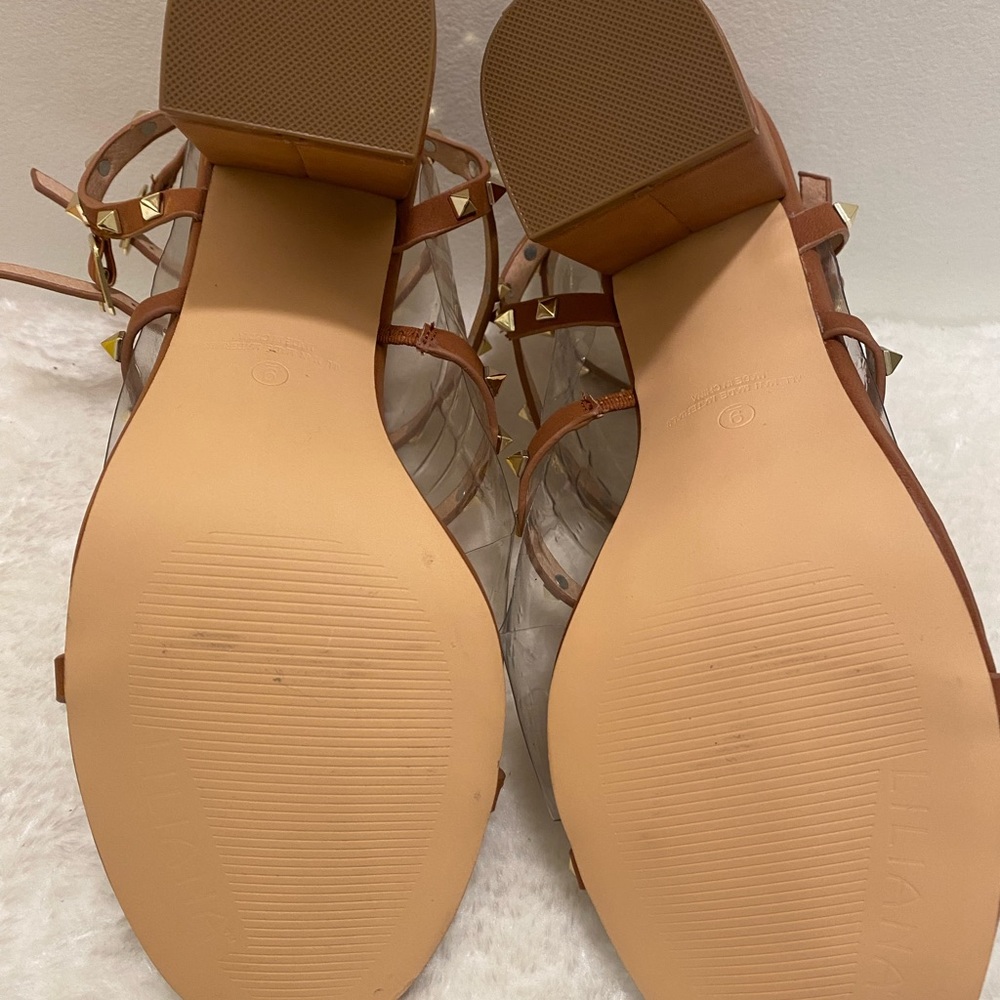 LILIANA Studded Cognac Sandals - Size 9 - NEW - Picture 6 of 6